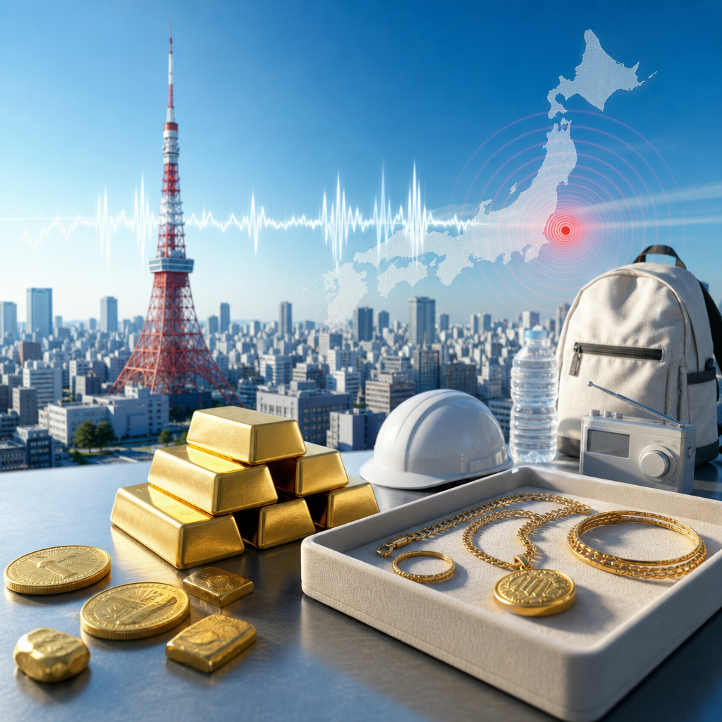気象庁の地震速報で考える金と貴金属の備え