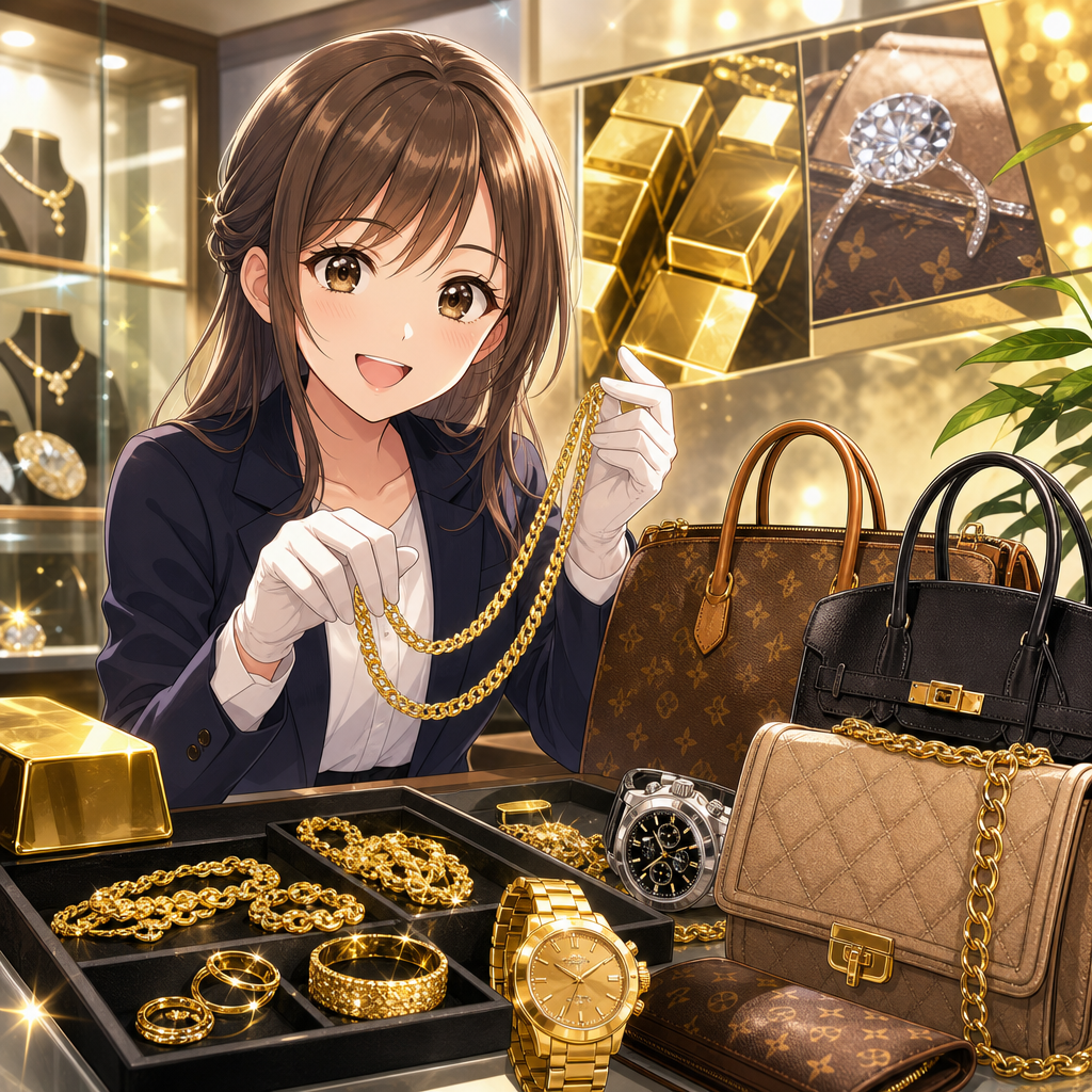 買取大吉 広島アルパーク店で見るK18金とブランド品